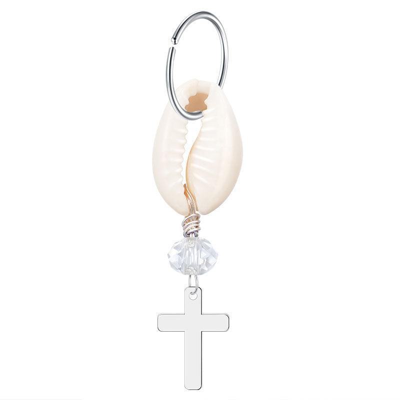Cross Belly Hoop Rings