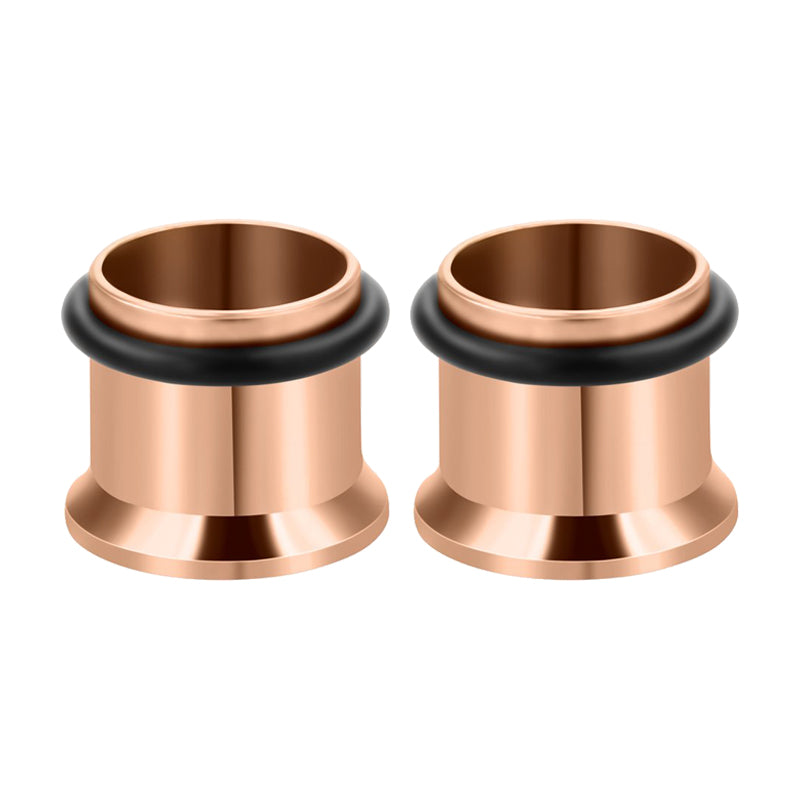 6mm rosegold ear tunnel plug hollow