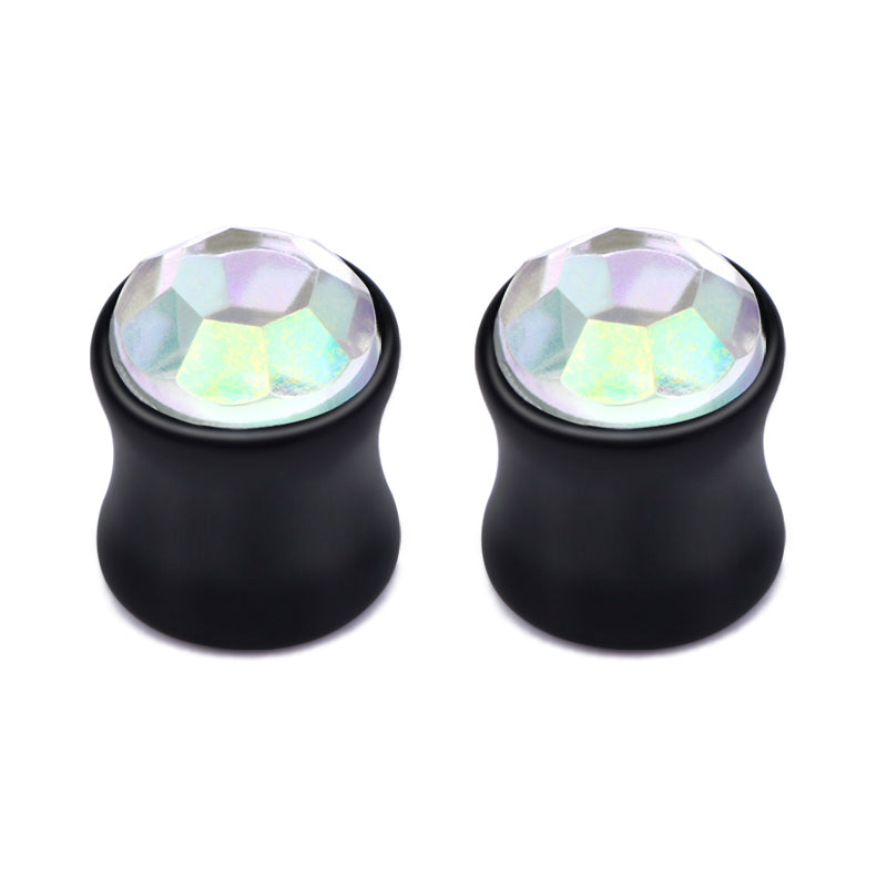 6mm black acylic ear tunnel plug