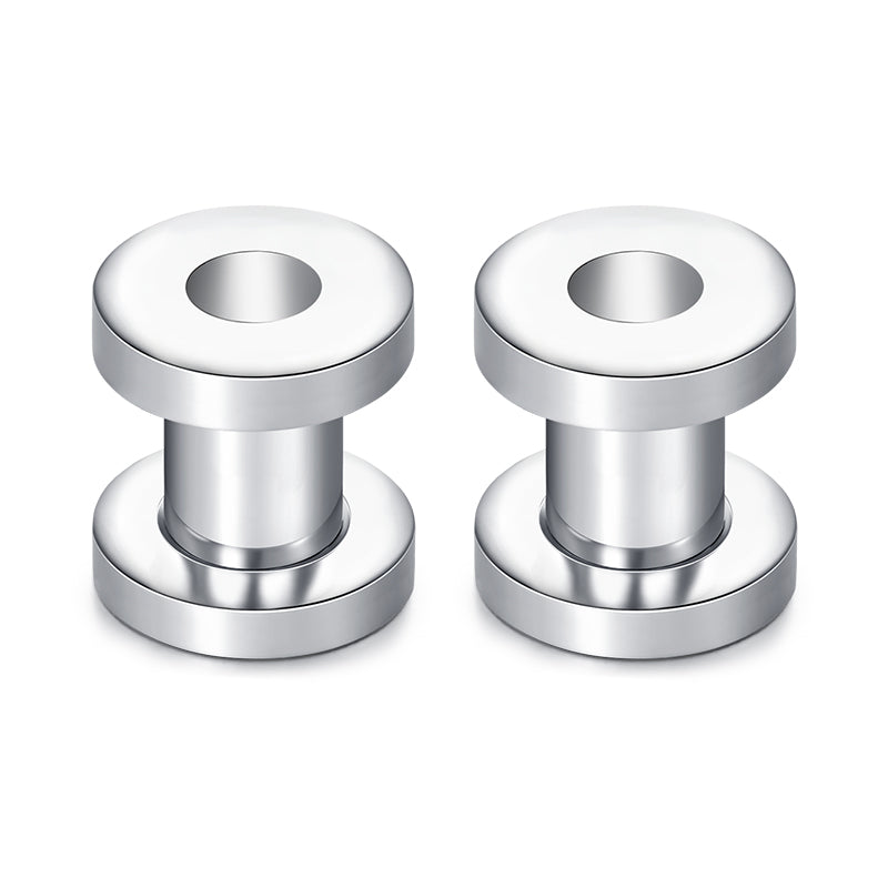 1.6mm silver ear tunnel plug pulley