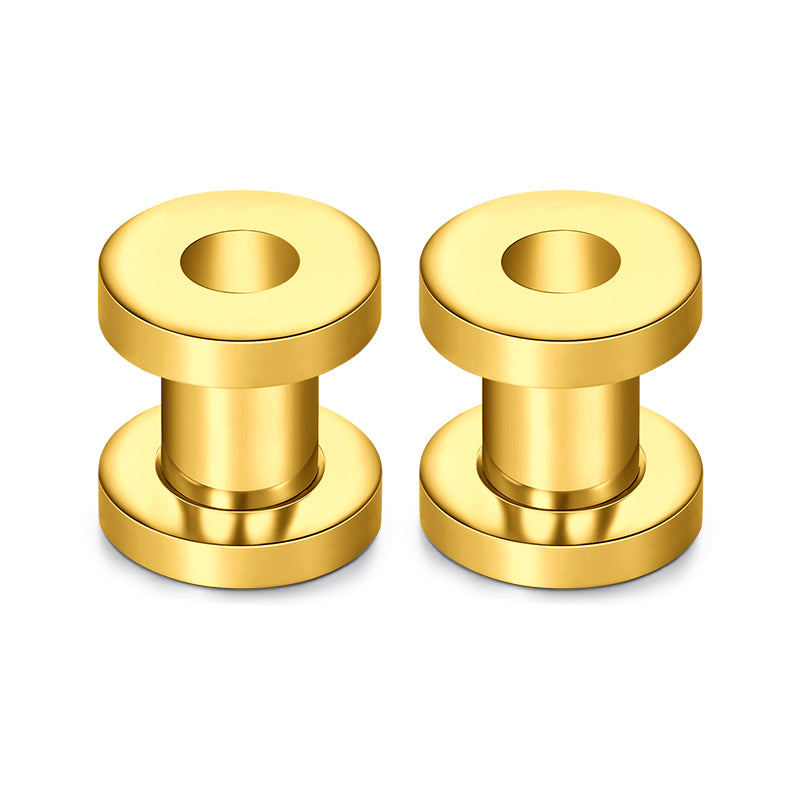 1.6mm gold ear tunnel plug pulley
