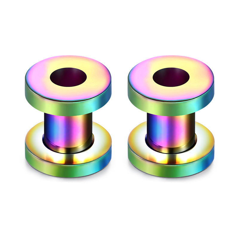 1.6mm rainbow ear tunnel plug pulley