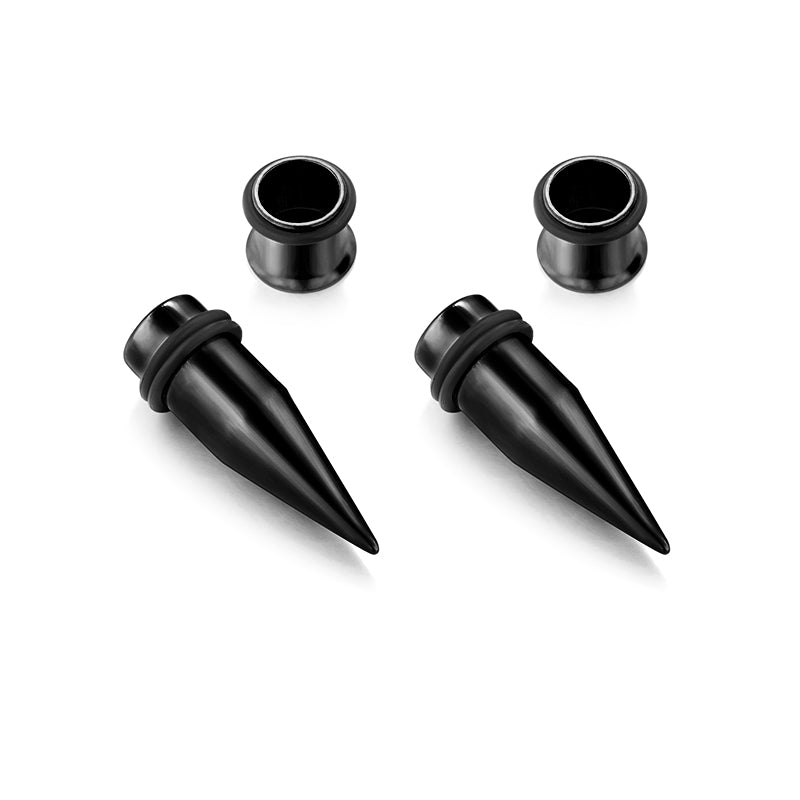 14g black ear gauge taper