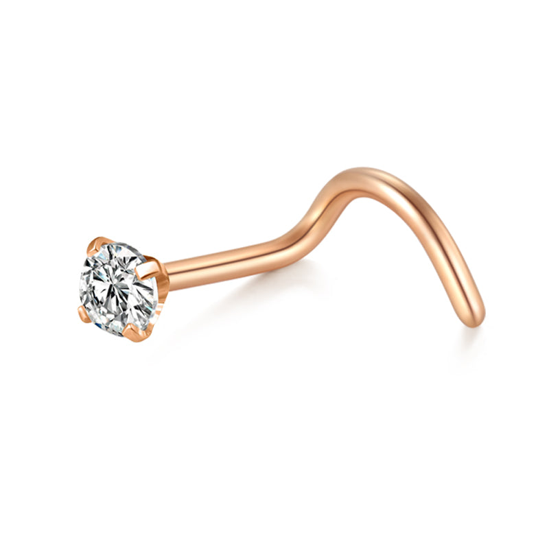 22G Rose Gold Nose Screw