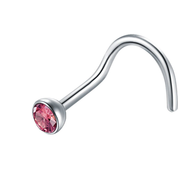 22G Pink Nose Rings