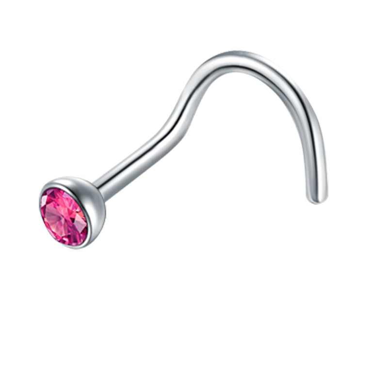 18G Rose Red Nose Rings