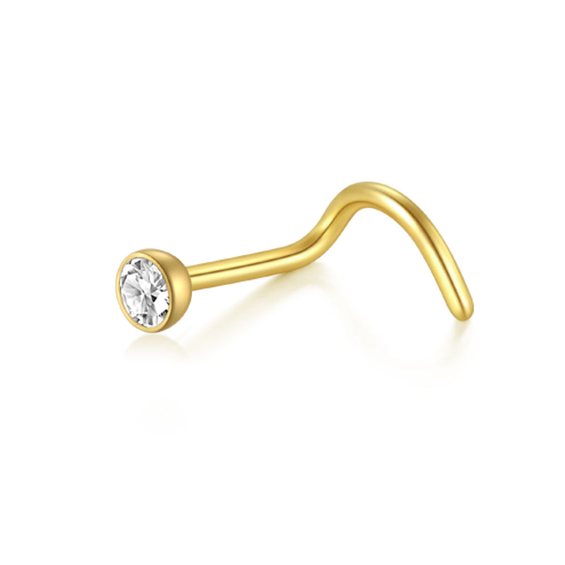 Gold 20G Nose Screw
