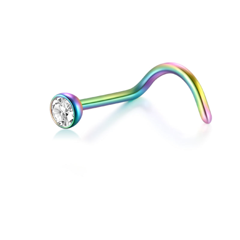 Rainbow 18G Nose Screw