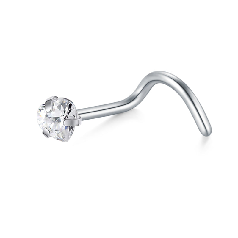 Silver Nose Screw Rings