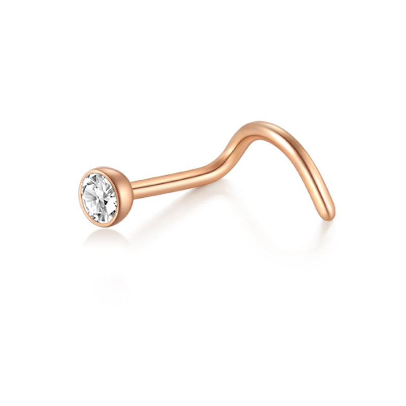 Rose Gold 18G Nose Screw