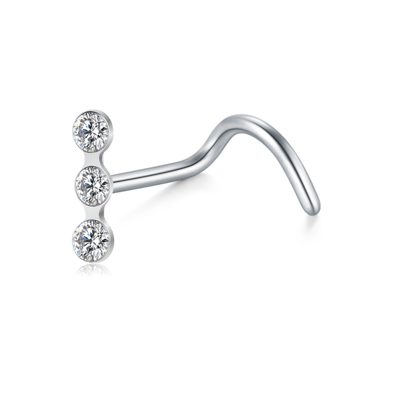 Silver Nose Screw Rings