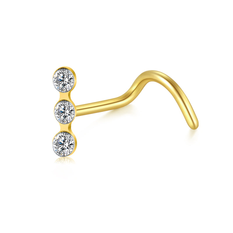 Gold Nose Screw Rings