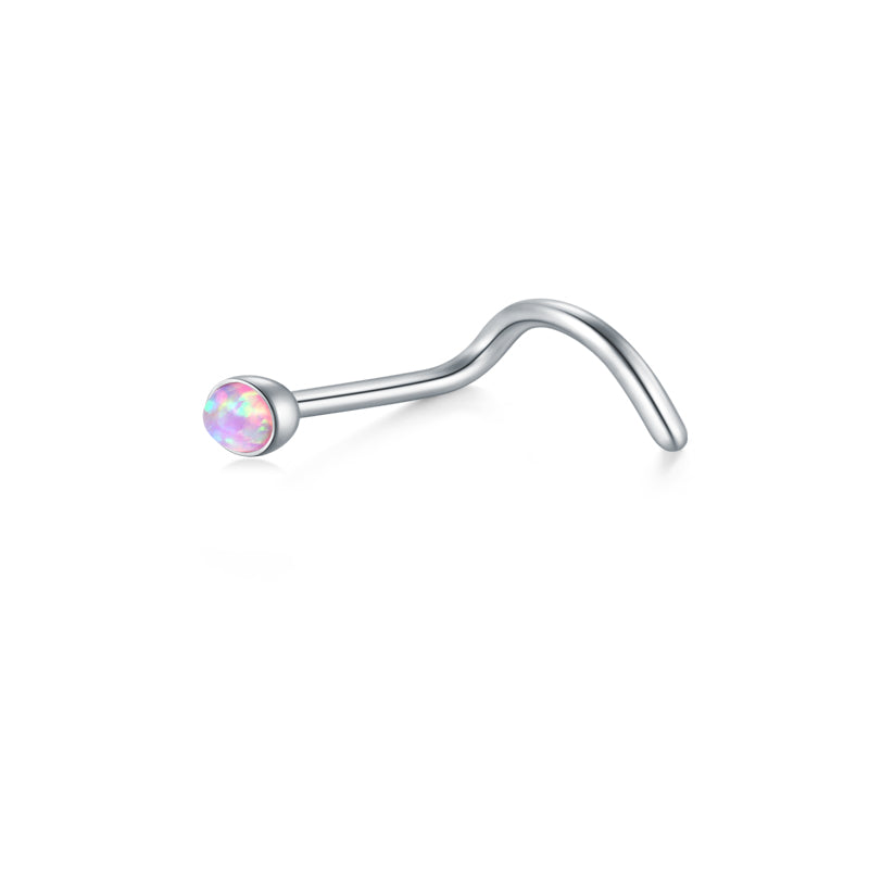 Pink Opal Nose Rings