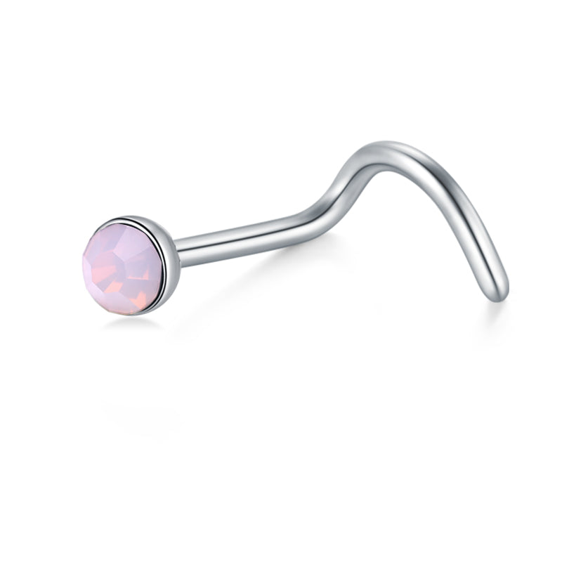 Pink Opal Nose Rings