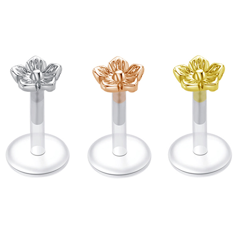 16gauge Plastic Tragus Earrings Push in Flower