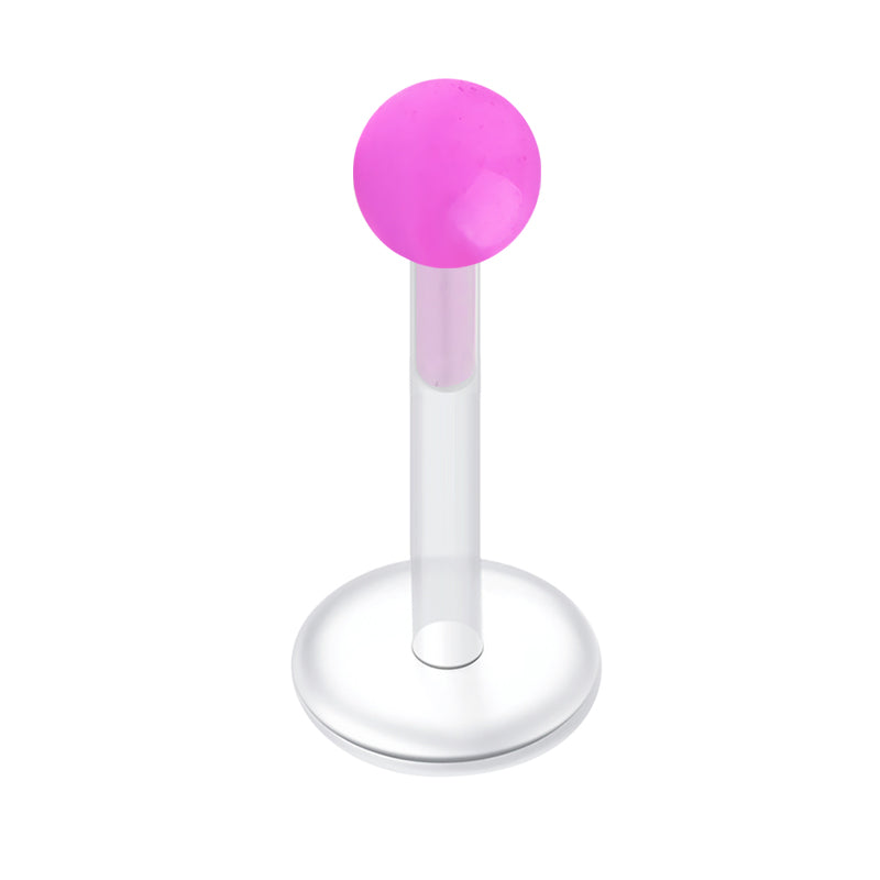 Plastic Lip Studs Colorful Ball