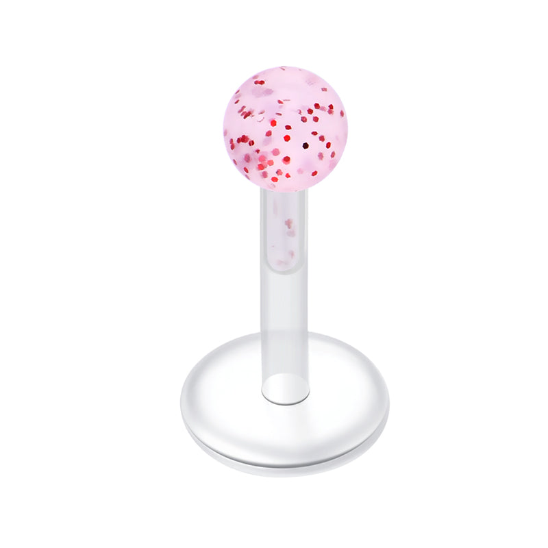 Plastic Lip Studs Colorful Ball