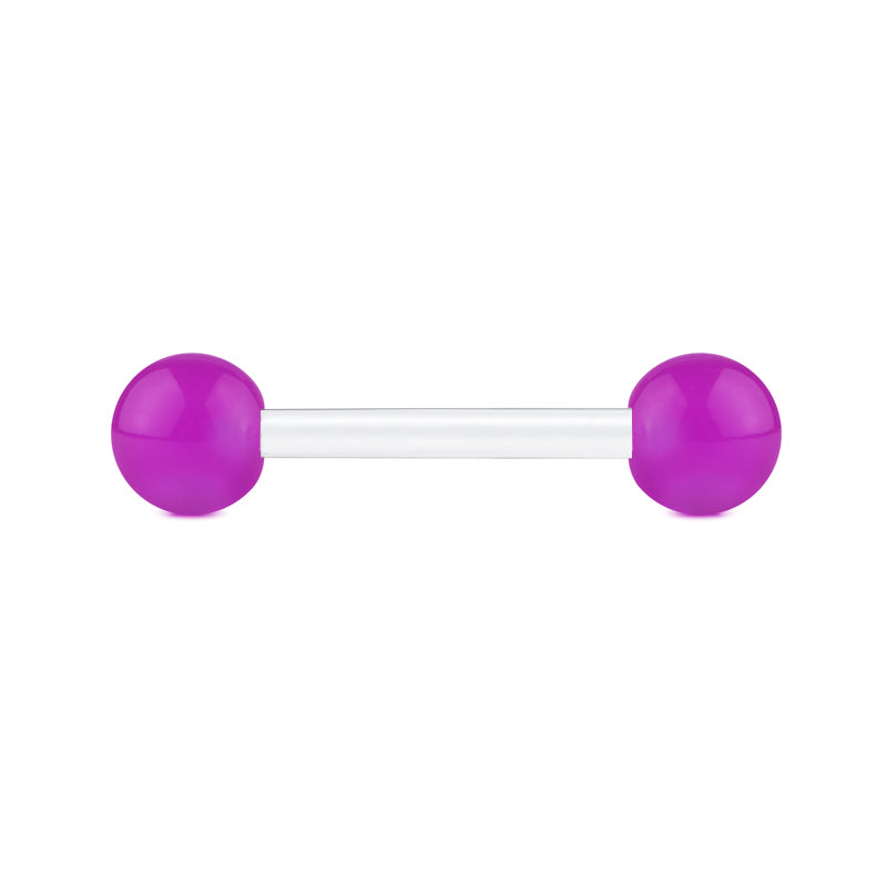 Plastic Tongue Rings Colorful Balls