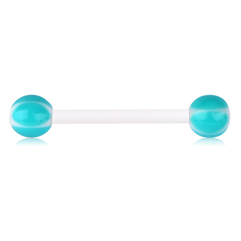 Plastic Tongue Rings Colorful Various