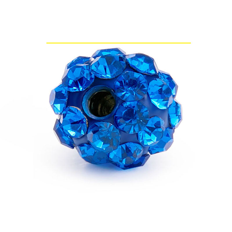Crystal Ball Piercing 14G Blue 5mm