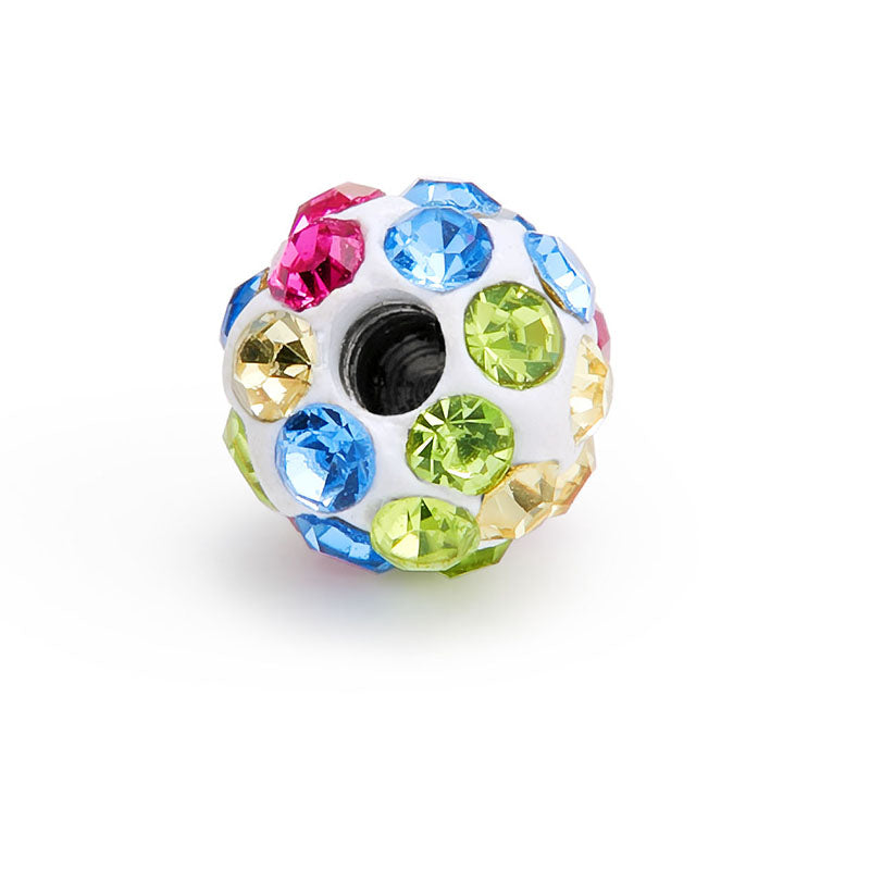 Crystal Ball Piercing 14G Light Colorful 5mm