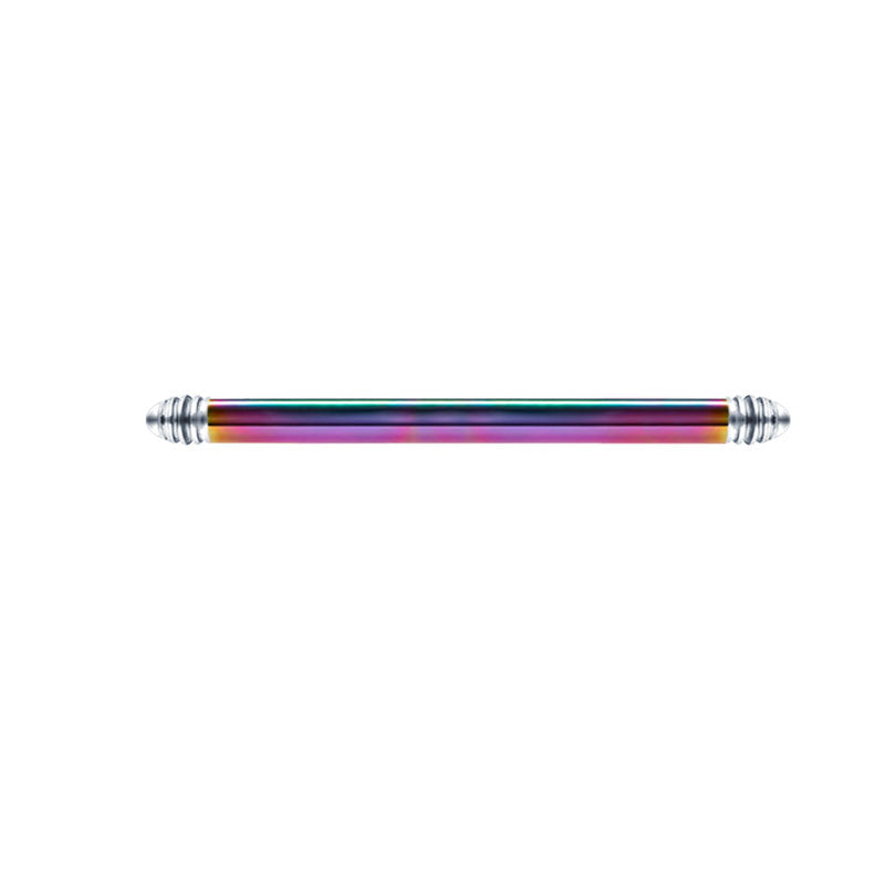 14G Straight Barbell Stainless Steel Rainbow 14mm