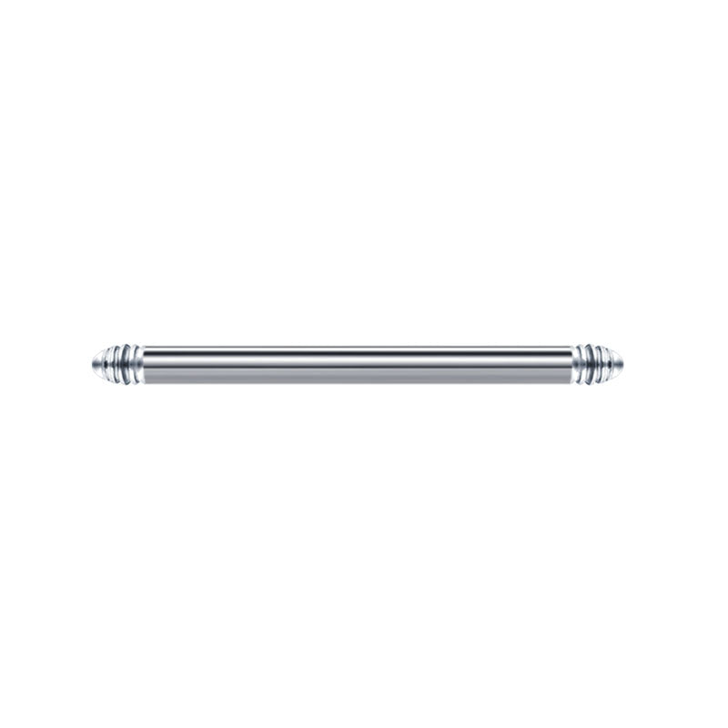 14G Straight Barbell Stainless Steel Silver 18mm