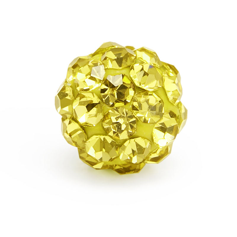 Crystal Ball Piercing 18G 3.5mm Gold