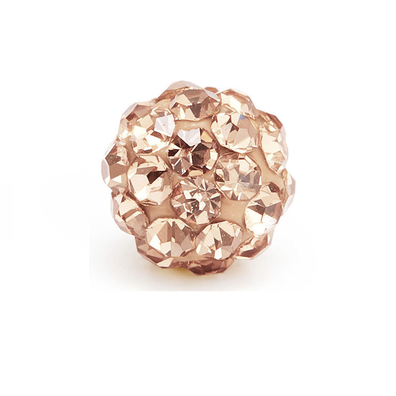 Crystal Ball Piercing 18G 3.5mm Rose Gold