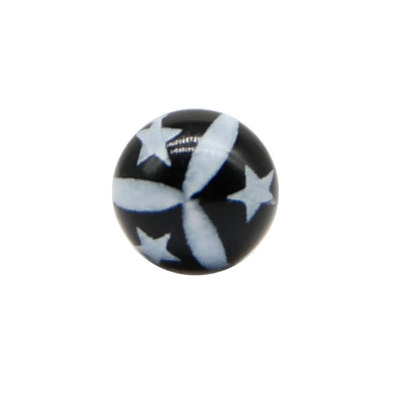 Star Pattern Ball 14G 5mm Black