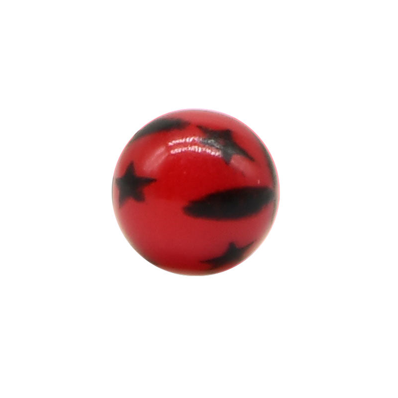 Star Pattern Ball 14G 5mm Red