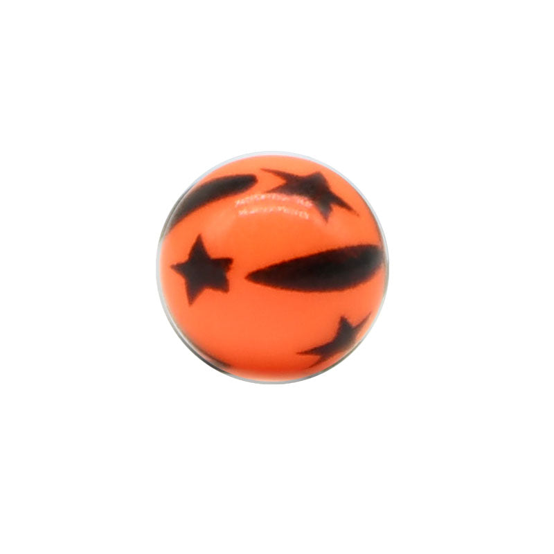 Star Pattern Ball 14G 5mm Orange