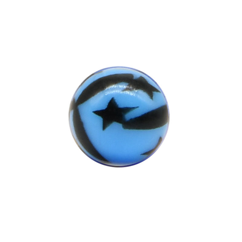 Star Pattern Ball 14G 5mm Dark Blue