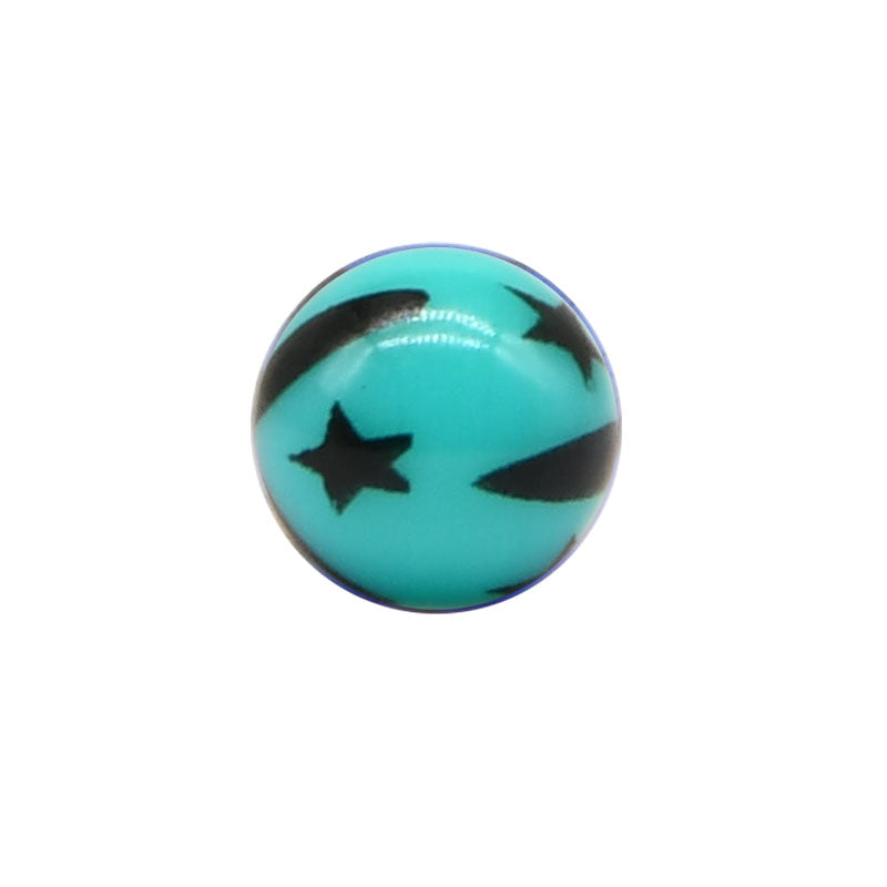Star Pattern Ball 14G 5mm Green