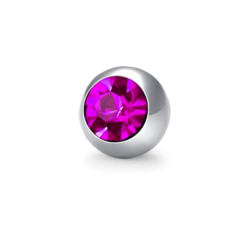 Inlaid Gem Ball 14G Mulberry 5mm