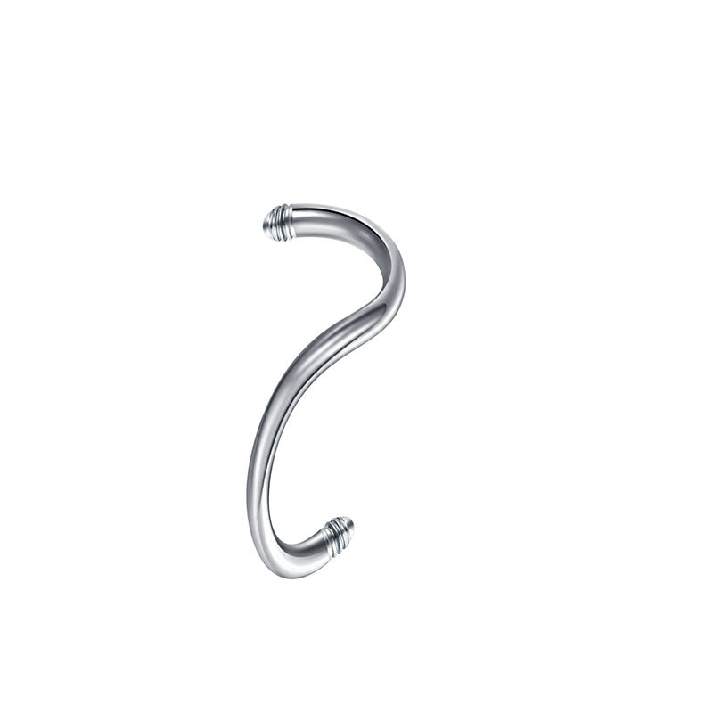 Replacement Twisted Spiral Barbell 16G Silver 8mm