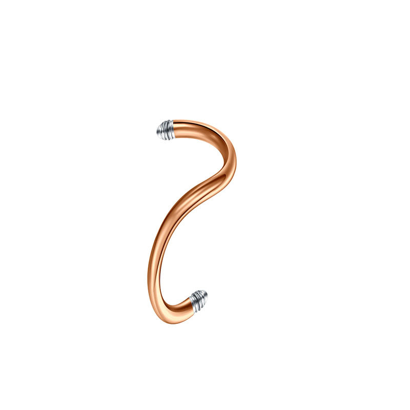 Replacement Twisted Spiral Barbell 16G Rose Gold 10mm