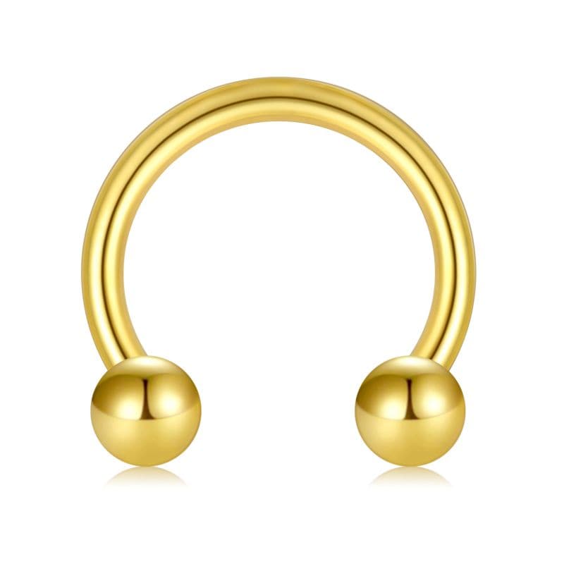 12G Horseshoe Septum Ring Women Nipple Piercing Body Jewelry