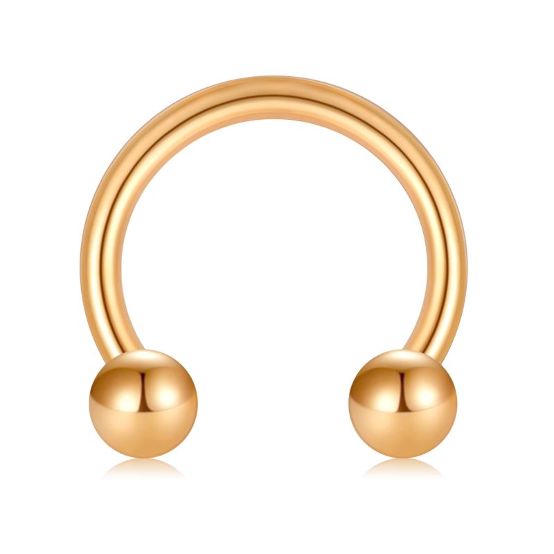 16G Septum Ring Horseshoe Nose Ring Piercing for Women Helix Cartilge Hoop Earring