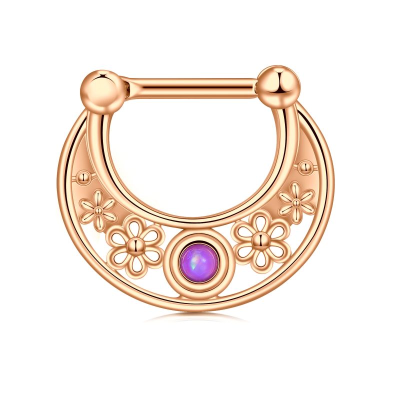 septum clicker rose gold