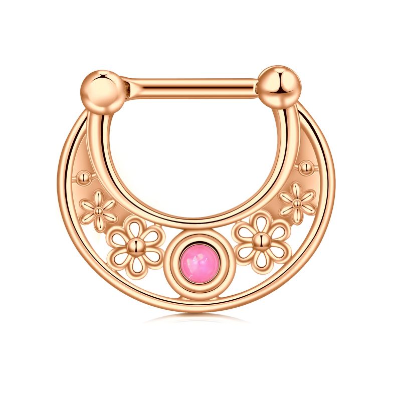 septum clicker rose gold