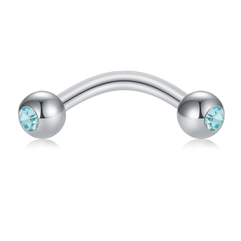 Light Blue CZ Rook Earring