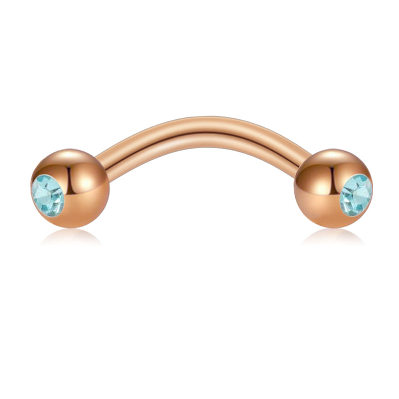 Light Blue CZ Rook Earring