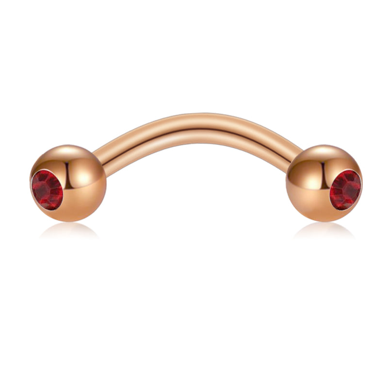 Red CZ Rook Earring
