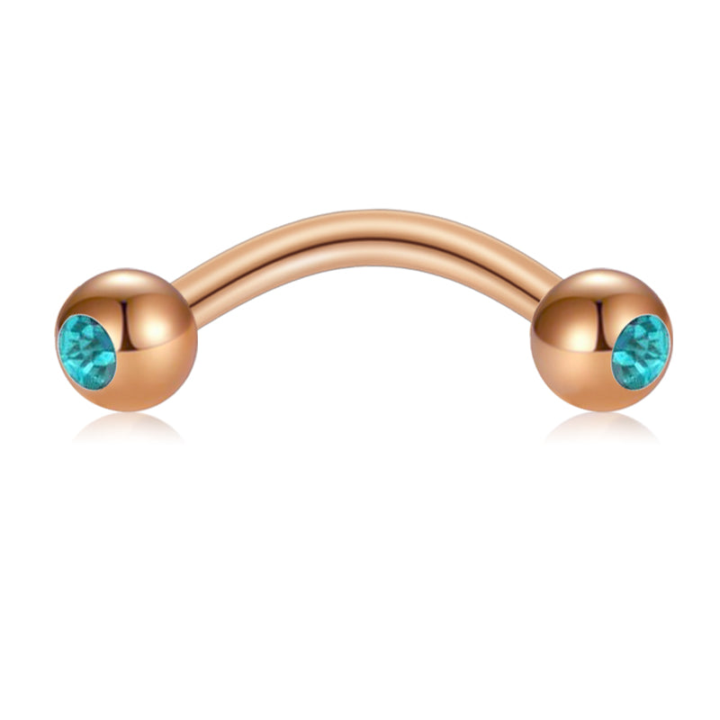 Blue CZ Rook Earring
