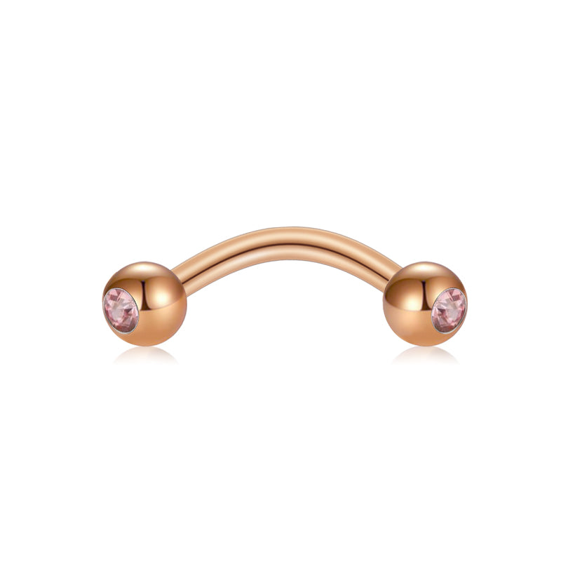 Pink CZ Rook Earring