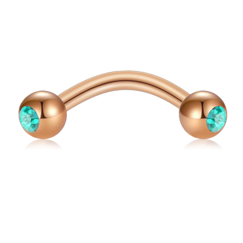 Green CZ Rook Earring