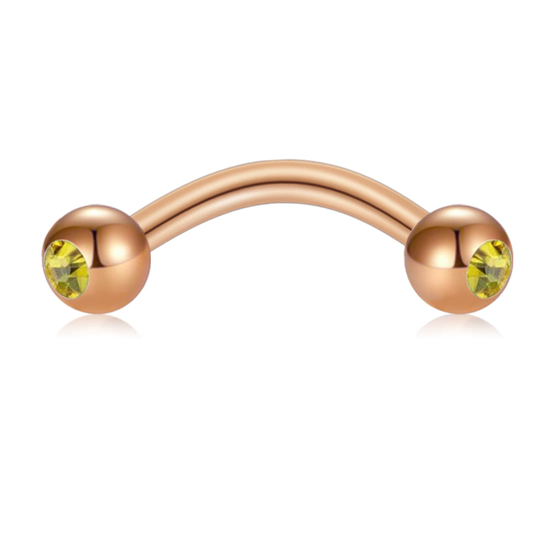 Yellow CZ Rook Earring