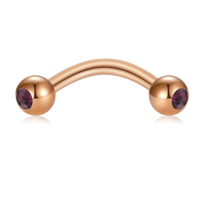 Purple CZ Rook Earring