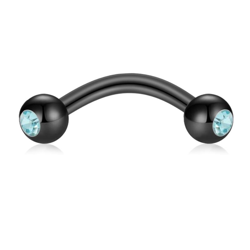 Light Blue CZ Rook Earring